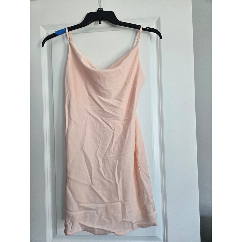 Urban Outfitters UO Mallory Cowl Neck Mini Slip Dress Rose Pink Size Sp